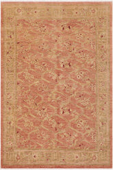 handmade Transitional Kafkaz Peach Green Hand Knotted RECTANGLE 100% WOOL area rug 9X12