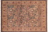handmade Traditional Inkalab Blue Gold Hand Knotted RECTANGLE 100% WOOL area rug 8x10