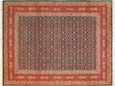 handmade Traditional Green Rust Hand Knotted RECTANGLE 100% WOOL area rug 8x10