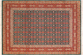 handmade Transitional Green Rust Hand Knotted RECTANGLE 100% WOOL area rug 8x10