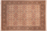 handmade Transitional Tabriz Tan Green Hand Knotted RECTANGLE 100% WOOL area rug 8x10