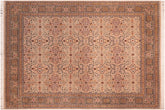 handmade Transitional Tabriz Tan Green Hand Knotted RECTANGLE 100% WOOL area rug 8x10