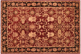 handmade Traditional Kafkaz Red Black Hand Knotted RECTANGLE 100% WOOL area rug 6x9