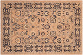handmade Traditional Kafkaz Rose Blue Hand Knotted RECTANGLE 100% WOOL area rug 6x9