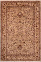 handmade Traditional Kafkaz Gray Tan Hand Knotted RECTANGLE 100% WOOL area rug 6X9