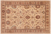handmade Traditional Kafkaz Beige Brown Hand Knotted RECTANGLE 100% WOOL area rug 6x9