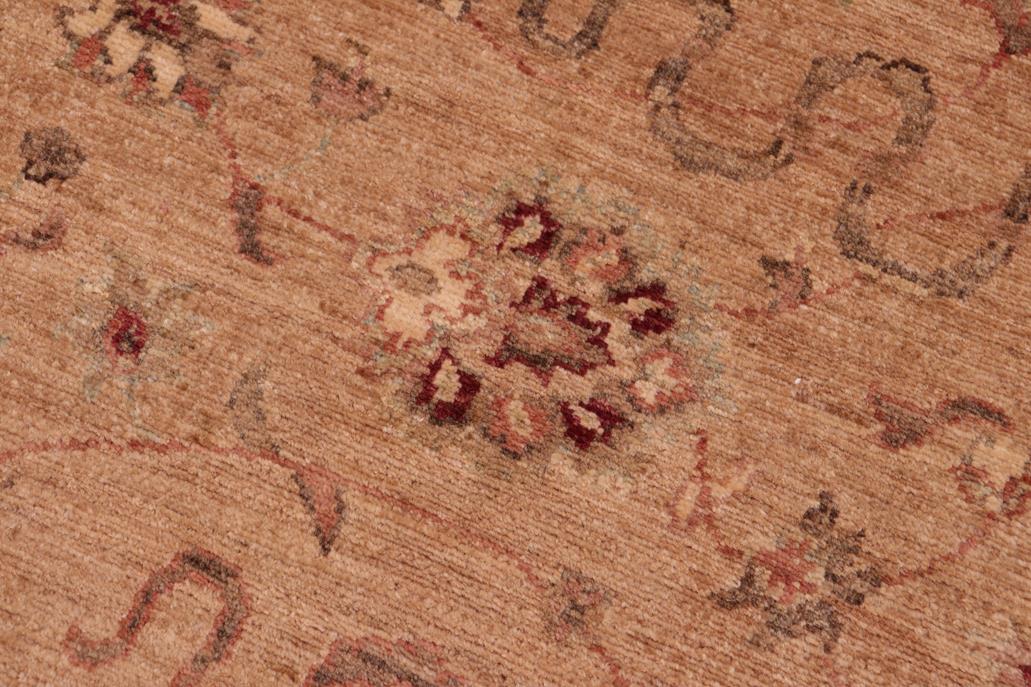 handmade Transitional Kafkaz Tan Red Hand Knotted RECTANGLE 100% WOOL area rug 6 x 9