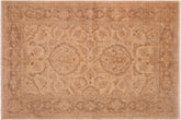 handmade Traditional Kafkaz Tan Brown Hand Knotted RECTANGLE 100% WOOL area rug 6x9
