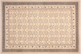 handmade Transitional Kafkaz Beige Green Hand Knotted RECTANGLE 100% WOOL area rug 6' x 9'