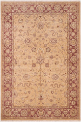 handmade Traditional Kafkaz Gold Red Hand Knotted RECTANGLE 100% WOOL area rug 6X9