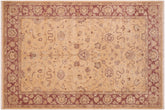 handmade Traditional Kafkaz Gold Red Hand Knotted RECTANGLE 100% WOOL area rug 6x9