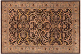 handmade Transitional Kafkaz Brown Gray Hand Knotted RECTANGLE 100% WOOL area rug 6' x 9'