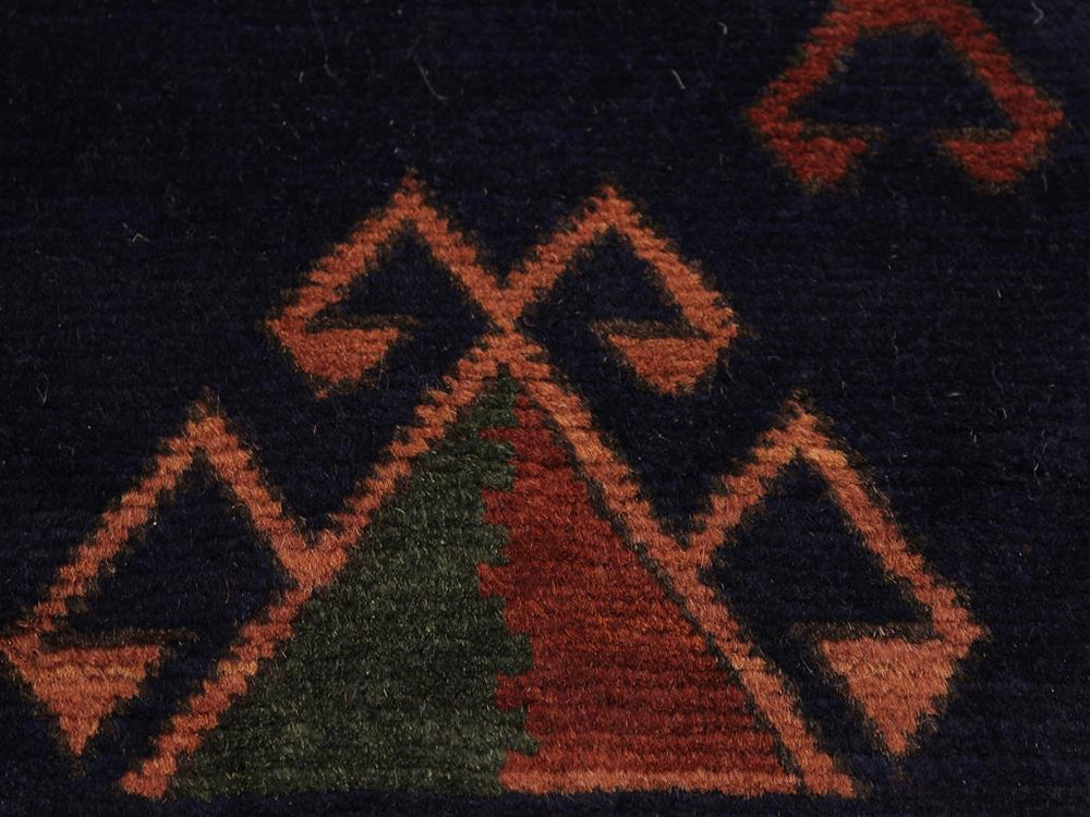 handmade Geometric Kargahi Blue Gold Hand Knotted RECTANGLE 100% WOOL area rug 6x10