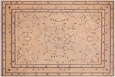 handmade Traditional Tan Tan Hand Knotted RECTANGLE 100% WOOL area rug 9' x 12'