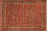 handmade Transitional Veg Dye Rust Green Hand Knotted RECTANGLE 100% WOOL area rug 9x12