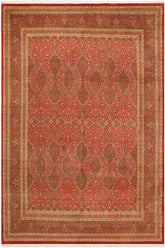 Traditional Veg Dye Gretta Rust Green Hand Knotted Area rugs 9X12