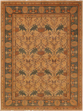 handmade Traditional Antique Tan Green Hand Knotted RECTANGLE 100% WOOL area rug 7x10