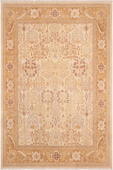 handmade Traditional Sarook Beige Orange Hand Knotted RECTANGLE 100% WOOL area rug 8'X10'