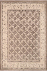 handmade Transitional Kafkaz Brown Beige Hand Knotted RECTANGLE 100% WOOL area rug 8X10