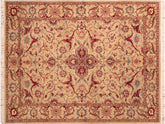 handmade Traditional Hamadan Taupe Red Hand Knotted RECTANGLE 100% WOOL area rug 6x9