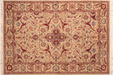 handmade Traditional Hamadan Taupe Red Hand Knotted RECTANGLE 100% WOOL area rug 6x9