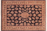 handmade Traditional Sarook Blue Beige Hand Knotted RECTANGLE 100% WOOL area rug 6x9