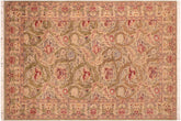 handmade Transitional Marry Gold Green Red Hand Knotted RECTANGLE 100% WOOL area rug 6x9
