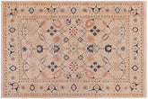 handmade Traditional Tabrizjalil Ivory Ivory Hand Knotted RECTANGLE 100% WOOL area rug 6x9