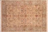 handmade Transitional Tabriz Beige Taupe Hand Knotted RECTANGLE 100% WOOL area rug 6x9