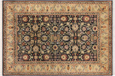 handmade Traditional New Asif Black Green Hand Knotted RECTANGLE 100% WOOL area rug 6x9
