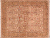 handmade Traditional Tabriz Taupe Brown Hand Knotted RECTANGLE 100% WOOL area rug 6x9