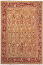 Traditional Mujahid Idell Green Rust Hand Knotted Area rugs 8X11