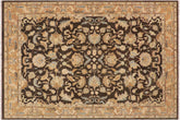 handmade Traditional Kafkaz Charcoal Brown Hand Knotted RECTANGLE 100% WOOL area rug 9x11