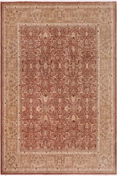 handmade Traditional Lahore Lt. Brown Gold Hand Knotted RECTANGLE 100% WOOL area rug 8'X10'