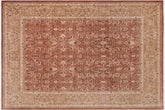 handmade Traditional Lahore Lt. Brown Gold Hand Knotted RECTANGLE 100% WOOL area rug 8'X10'