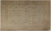 handmade Over Dyed Over Dyed Grayish Blu Gold Hand Knotted RECTANGLE 100% WOOL area rug 8' x 10'