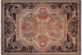 handmade Traditional Firdous Lt. Gray Black Hand Knotted RECTANGLE 100% WOOL area rug 10x14