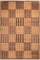 handmade Modern Gabbeh Tan Brown Hand Knotted RECTANGLE 100% WOOL area rug 8 X10