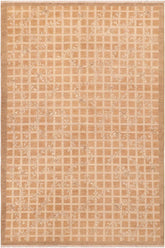 handmade Transitional Kafkaz Rust Tan Hand Knotted RECTANGLE 100% WOOL area rug 6X9