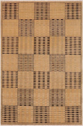 handmade Modern Gabbeh Green Tan Hand Knotted RECTANGLE 100% WOOL area rug 9 X12