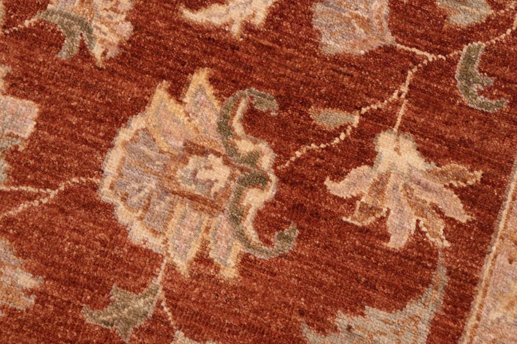handmade Transitional Kafkaz Rust Tan Hand Knotted RECTANGLE 100% WOOL area rug 6 x 9