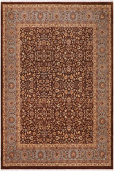handmade Traditional Brown Lt. Blue Hand Knotted RECTANGLE 100% WOOL area rug 8'X10'