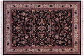 handmade Traditional Abasi Afsha Black Gray Hand Knotted RECTANGLE 100% WOOL area rug 3x5