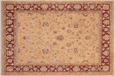 handmade Traditional Kafkaz Beige Burgundy Hand Knotted RECTANGLE 100% WOOL area rug 8x10