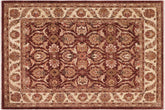 handmade Traditional Kafkaz Brown Ivory Hand Knotted RECTANGLE 100% WOOL area rug 8x10