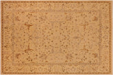 handmade Traditional Antique Tan Brown Hand Knotted RECTANGLE 100% WOOL area rug 10x14