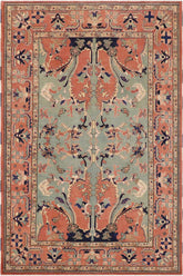 handmade Traditional Kafkaz Peach Peach Hand Knotted RECTANGLE 100% WOOL area rug 9X12