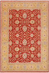 handmade Traditional Kafkaz Orange Gold Hand Knotted RECTANGLE 100% WOOL area rug 9X12