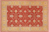 handmade Traditional Kafkaz Orange Gold Hand Knotted RECTANGLE 100% WOOL area rug 9x12