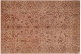 handmade Traditional Kafkaz Dark Tan Dark Tan Hand Knotted RECTANGLE 100% WOOL area rug 10'X14'